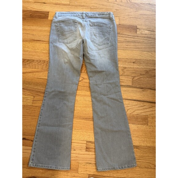 Vtg American Eagle Jeans Women's 8 Flare Low Rise Hipster Distressed Y2K 90s - Picture 2 of 6